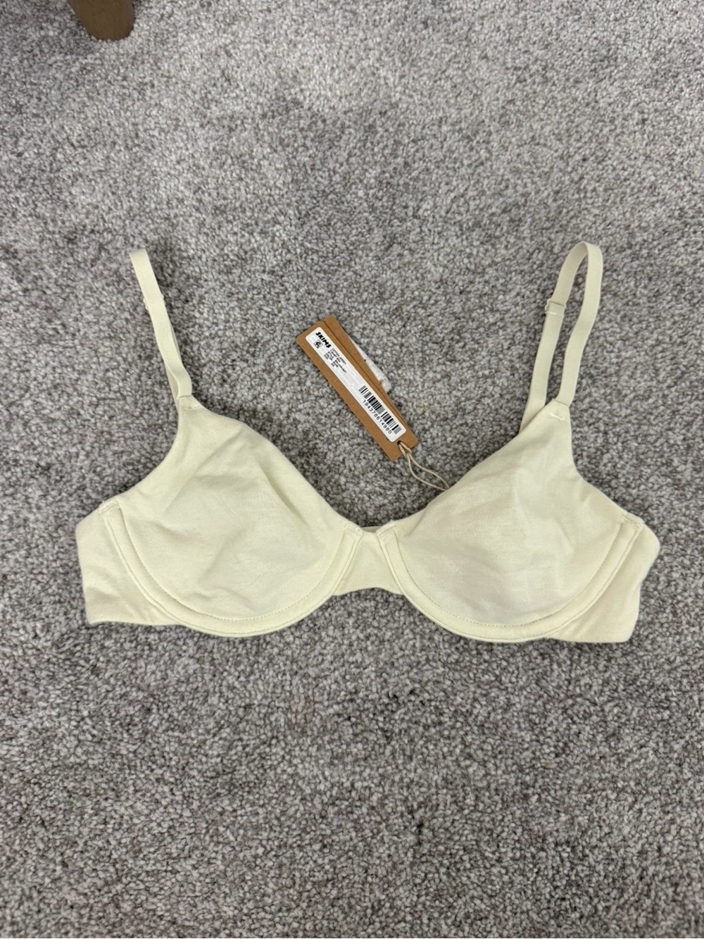 SKIMS Mesh Cotton Jersey T-Shirt Bra Size 30C